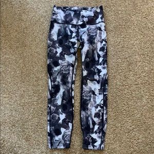 *RARE* Lululemon Floral Leggings With Cut Outs